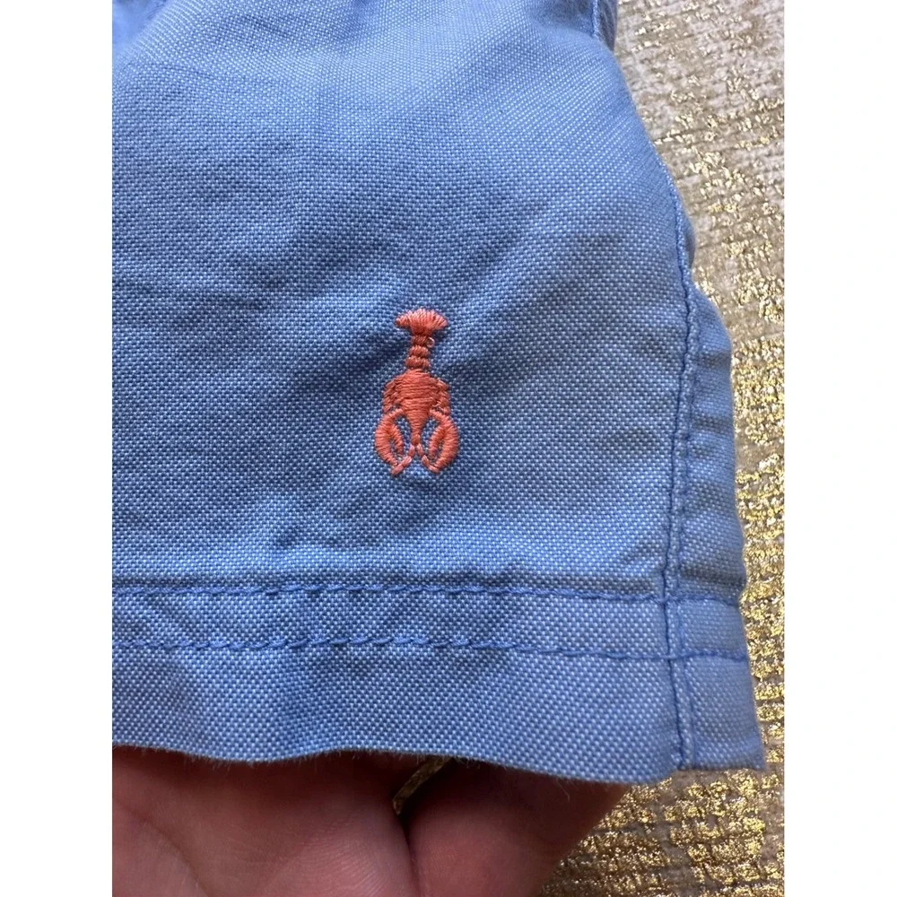 JANIE & JACK Toddler Boys Swim Trunks Coral Embroidered Lobsters Preppy 5